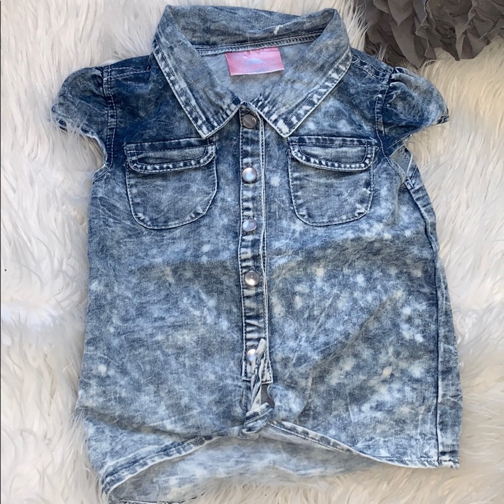 Toddler girls denim top